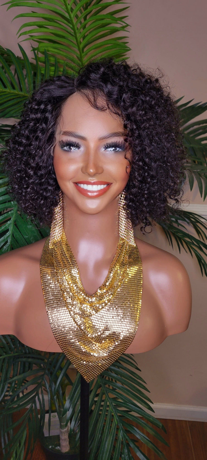 Jerry Curl Bob Hairstyle Brazilian Remy 100% Human Hair Lace Front Wig Short Style Wig - Beauty Blessings LLC