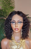 Deep Curly Bob Hair Wig Brazilian Remy 100% Human Hair Lace Front Wig Glueless Lace Wig