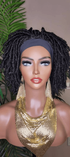 Headband Wig Dreadlocks Afro Kinky Short Dreads Natural Style Sisterlocks Natural Hairstyle Headband Wig - Beauty Blessings LLC