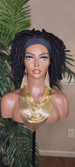 Headband Wig Dreadlocks Afro Kinky Short Dreads Natural Style Sisterlocks Natural Hairstyle Headband Wig - Beauty Blessings LLC