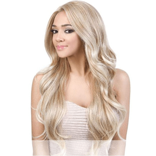 Loose Curl Heat Resistant Fiber Human Hair Blend Long Hair Lace Wig - Beauty Blessing Wigs & Hair Extensions Boutique