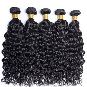 Water Wave Peruvian Remy Human Hair Bundles Unprocessed Water Wave Curly Human Hair Weave Hair Extensions