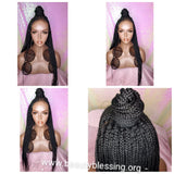Fulani Cornrow Braided Lace Front Braided Premium Fiber Wig - Beauty Blessing Wigs & Hair Extensions Boutique