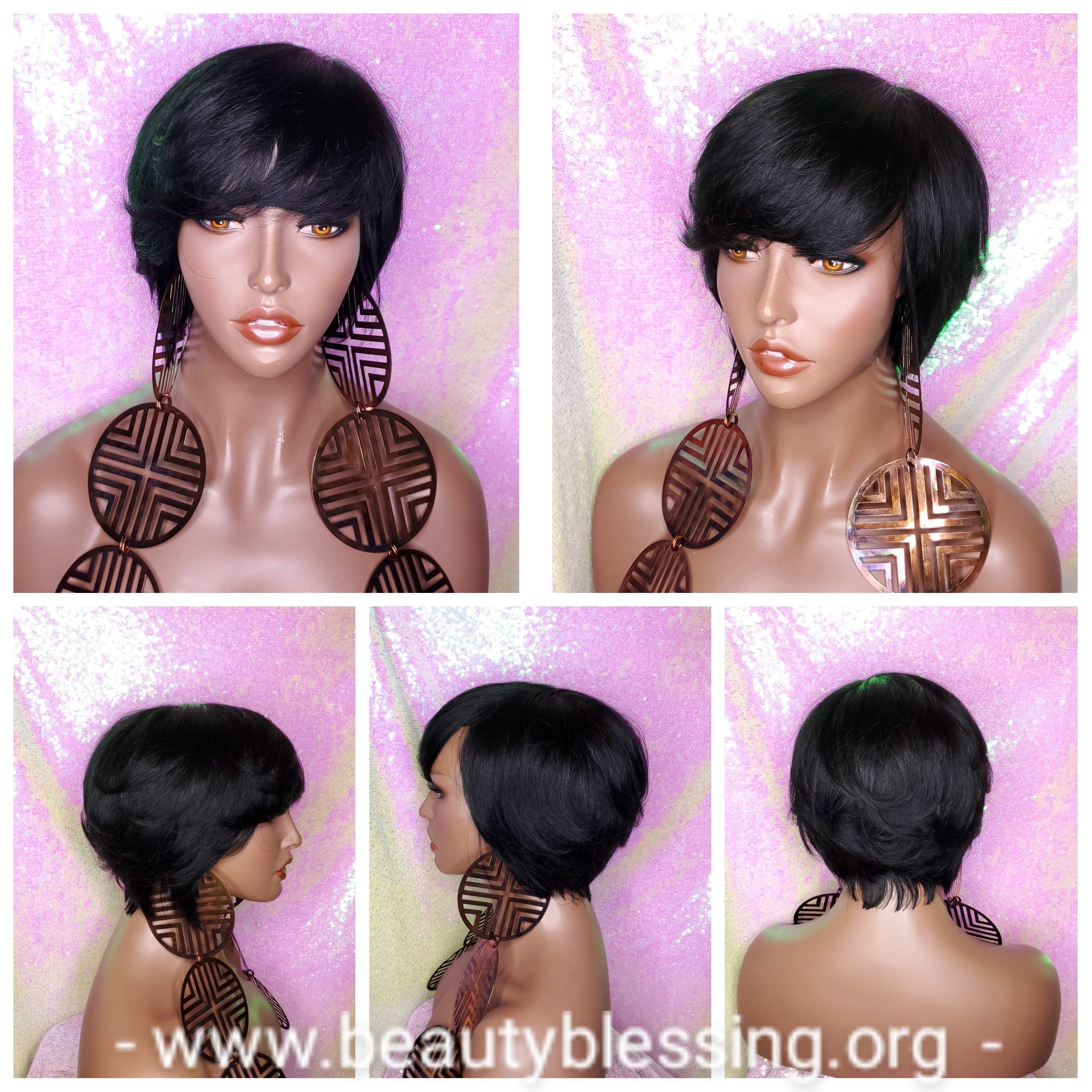 Short Cut Bob Wig Brazilian Remy Hair Layered Hair Bob Style 