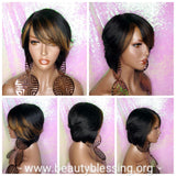Human Hair Remy Bob Style Full Cap Wig - Beauty Blessing Wigs & Hair Extensions Boutique