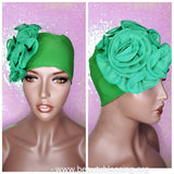 Stretchy African Turbans Bonnets Head Wraps Headband Soft Beanie Chemotherapy Hat Wraps Flower Bow Pretied Hair Wraps Scarfs