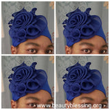 Stretchy African Turbans Bonnets Head Wraps Headband Soft Beanie Chemotherapy Hat Wraps Flower Bow Pretied Hair Wraps Scarfs - Beauty Blessing Wigs & Hair Extensions Boutique