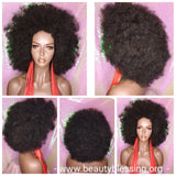 Big Afro Kinky Coil Realistic Natural Hair Afro Full Cap Wig - Beauty Blessing Wigs & Hair Extensions Boutique