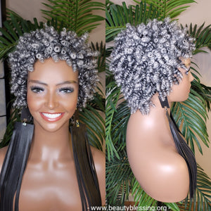 Afro Coily Kinky Twist Natural Pixie Short Afro Natural Hairstyle Wig