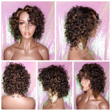 Short Loose Curl Style
Curly Brazilian Remy 100% Human Hair Full Cap Wig. - Beauty Blessing Wigs & Hair Extensions Boutique