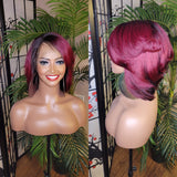 Glueless Lace Front Wig BOB Brazilian Remy Human Hair Lace Wig - Beauty Blessing Wigs & Hair Extensions Boutique