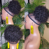 Human Hair Ponytail Afro Kinky Puff Ponytail Afro Curly Hair Extension Human Hair Afro Puff Hair Ponytail