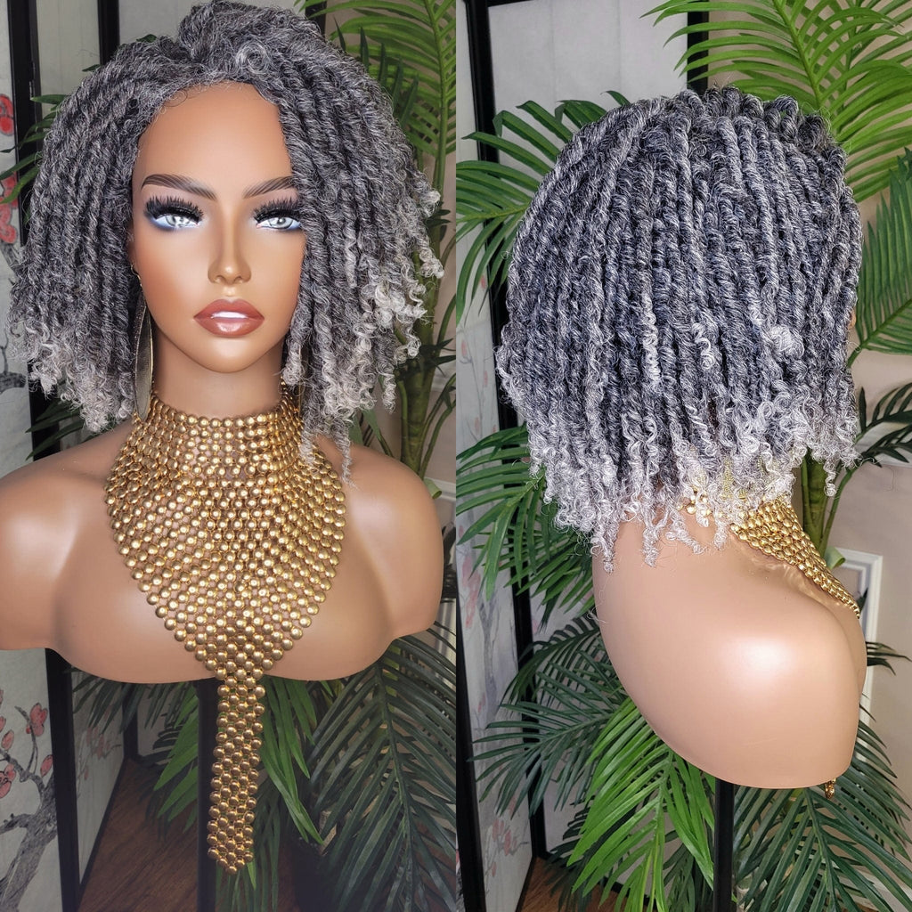 Gray Hair Dreadlock Lace Wig