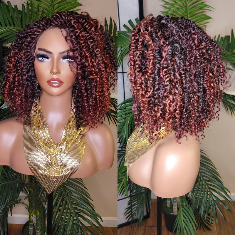 Spring Twist Curl Glueless Lace Front Wig Natural Kinky Twist Lace Wig Trendy Twist Wig - Beauty Blessings LLC