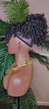 Bang Ponytail Afro Hair Bun and Bang Curly Hair Ponytail 2pc Set Hair Piece Set