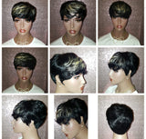Pixie Short Feathered Cut Remy Human Hair Wig - Beauty Blessing Wigs & Hair Extensions Boutique