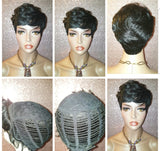 Pixie Short Feathered Cut Remy Human Hair Wig - Beauty Blessing Wigs & Hair Extensions Boutique