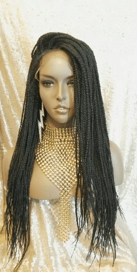 Braided Wig Small Box Braided Flexible Glueless Lace Front Wig Braid Hairstyle Wig