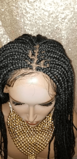 Braided Wig Small Box Braided Flexible Glueless Lace Front Wig Braid Hairstyle Wig - Beauty Blessings LLC