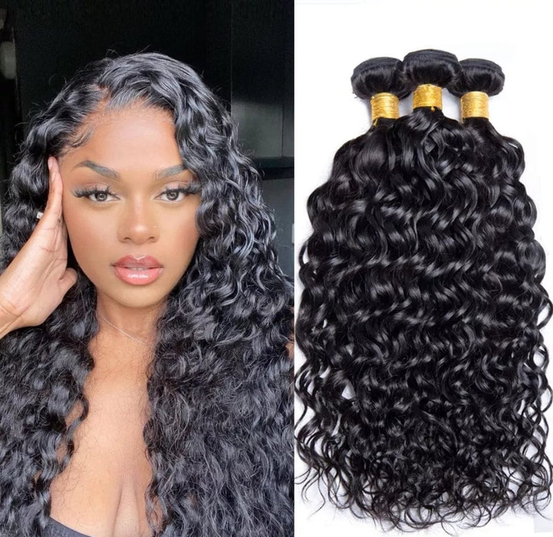 Water Wave Peruvian Remy Human Hair Bundles Unprocessed Water Wave Curly Human Hair Weave Hair Extensions - Beauty Blessings LLC