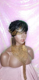 Swoop Bang Pixie Cut Remy 100% Human Hair Wig Full Cap Wig - Beauty Blessing Wigs & Hair Extensions Boutique