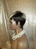 Short Pixie Cut with Bangs Full Cap Premium Fiber Wig - Beauty Blessing Wigs & Hair Extensions Boutique