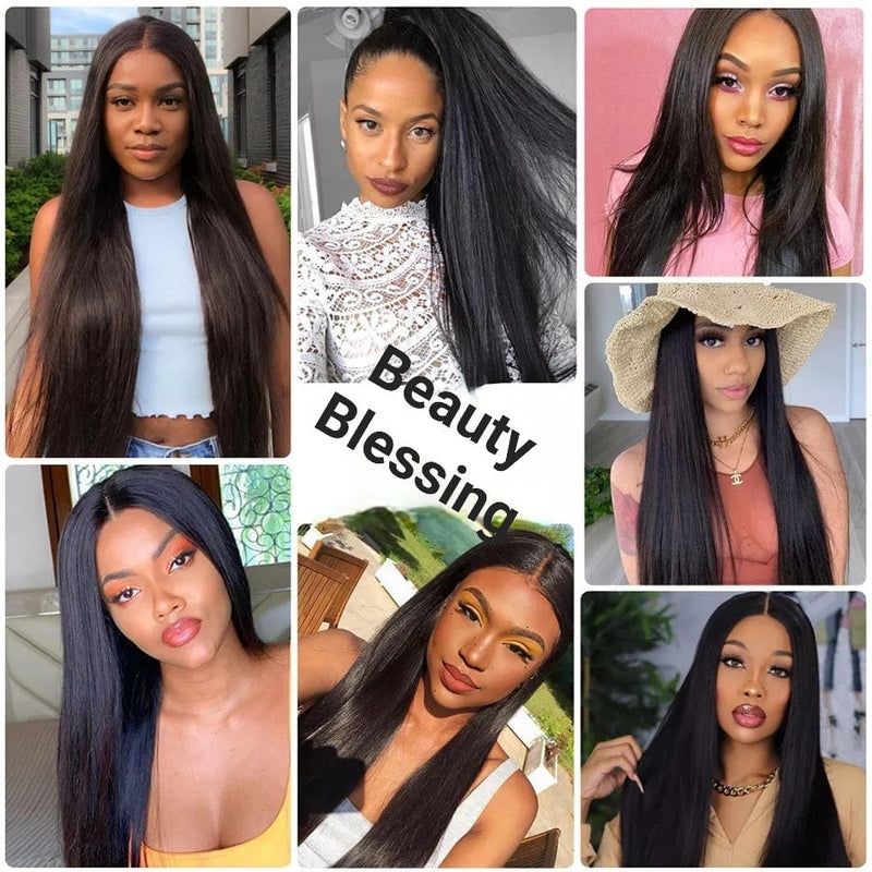 Straight Virgin Remy Human Hair Extensions Bundles 4pcs/per lot 8-36 inches - Beauty Blessing Wigs & Hair Extensions Boutique