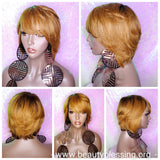 Human Hair Remy Bob Style Full Cap Wig - Beauty Blessing Wigs & Hair Extensions Boutique