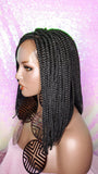 Box Braid Bob Lace Wig Flexible Parting Bob Lace Wig Premium Fiber - Beauty Blessing Wigs & Hair Extensions Boutique