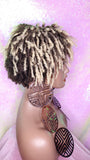 Afrocentric Short Dread Locks Coily Hair Premium Fiber Wig - Beauty Blessing Wigs & Hair Extensions Boutique