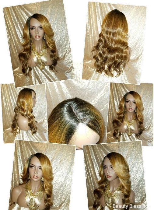 Celebrity Style Long Loose Wavy Curl Heat Resistant Fashion Lace Wig - Beauty Blessing Wigs & Hair Extensions Boutique