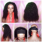 Affordable Headband Wig Water Wave Brazilian Remy 100% Human Hair Natural Hair Half Wig Hair Wrap Trendy Headband Wig - Beauty Blessing Wigs & Hair Extensions Boutique