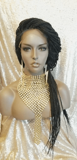 Braided Wig Small Box Braided Flexible Glueless Lace Front Wig Braid Hairstyle Wig - Beauty Blessings LLC