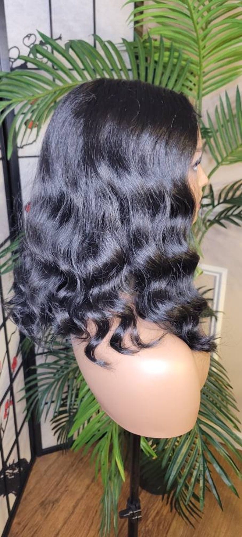 Loose Wave Hair Deep Wave Lace Part Glueless Wig Pre Cut Lace Wig Yaki Texture Hair Wavy Wig - Beauty Blessings LLC